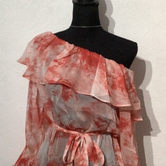 Boutique - off shoulder chiffon dye Top pattern transparent - dreamy cute 🥰 - Picture 7 of 10